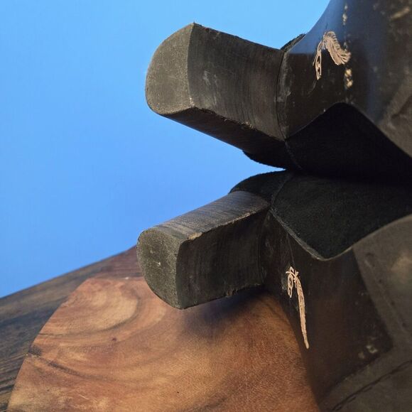 UGG Boots Analise Ankle Boot Women's 9.5 Suede Upper Sheepskin Block Heel Black - Picture 6 of 13